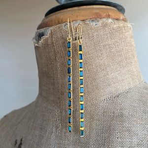 REBEL 18K Gold & Blue Earrings